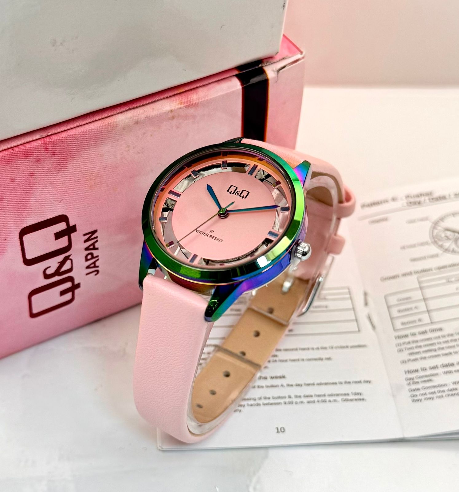 Q&Q Rainbow Quartz Rosado