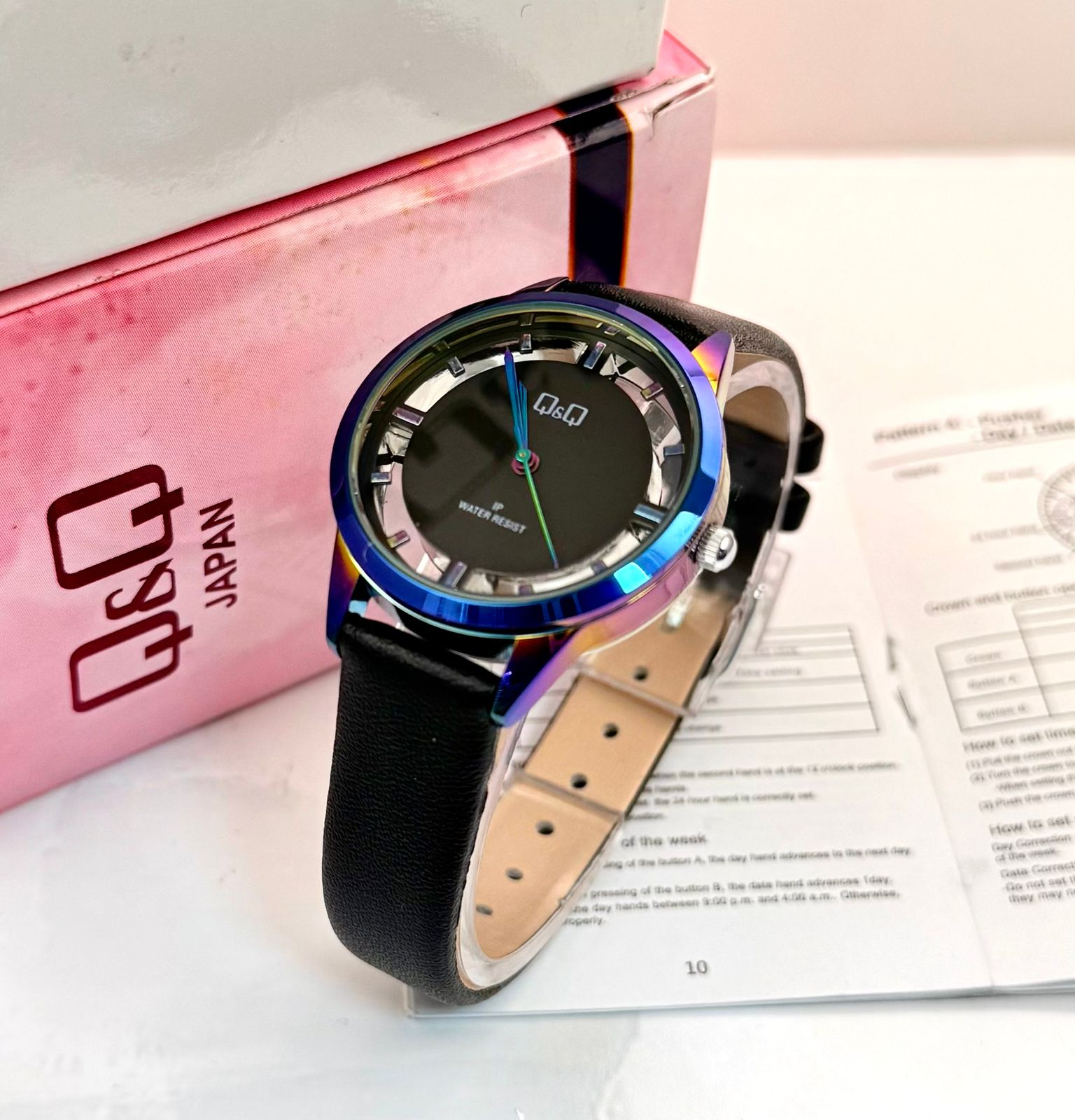 Q&Q Rainbow Quartz Negro